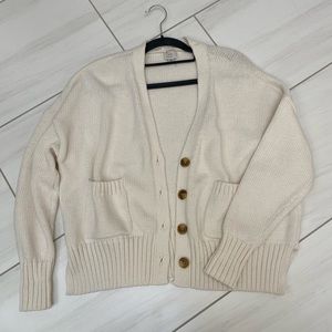 Knitted bottom down sweater cardigan